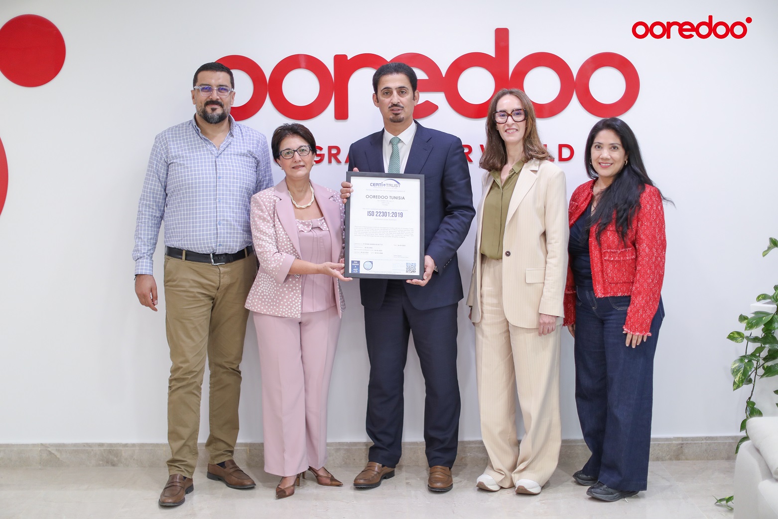 أوريدو تونس تتحصل على شهادة ISO 22301:2019